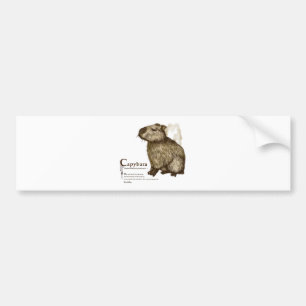 capybara - sepia bumper sticker