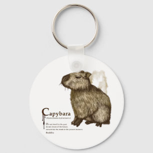 capybara - sepia key ring