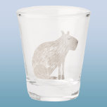 Capybara Shot Glass<br><div class="desc">A fun capybara design for animal lovers.  Original art by Nic Squirrell.</div>