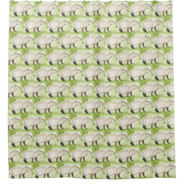 Capybara Shower Curtain (Front)