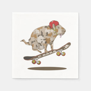 Capybara Skateboard ollie Napkin