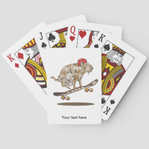 Capybara Skateboard Ollie Playing Cards