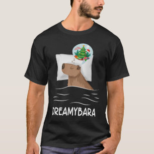 Capybara Sleep Night Xmas Rodent Christmas Dream C T-Shirt