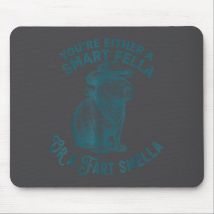 Capybara Smart Fella Fart Smella Funny Cowboy Humo Mouse Mat