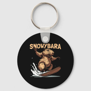 Capybara Snowboard - Snowboarding Snowboarder Snow Key Ring