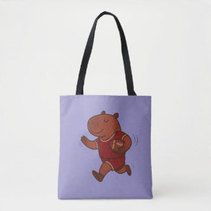 capybara soccer sports animal capybara athlet tote bag