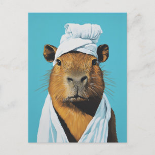 Capybara Spa Day Postcard