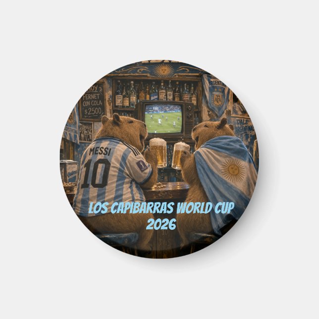 Capybara Stickers bar illusion Magnet (Front)