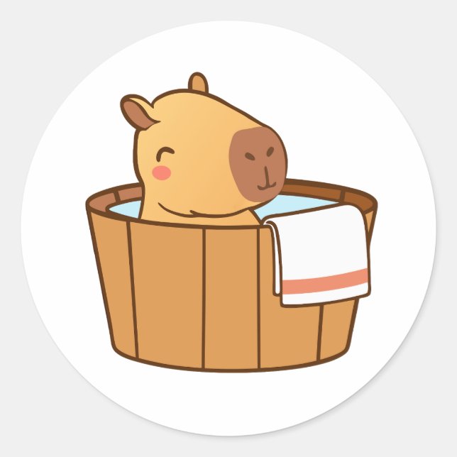 Capybara Stickers | Cute Animal Stickers for Kids  (Front)