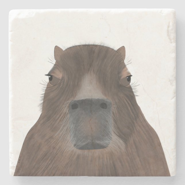 Capybara Stone Coaster (Front)