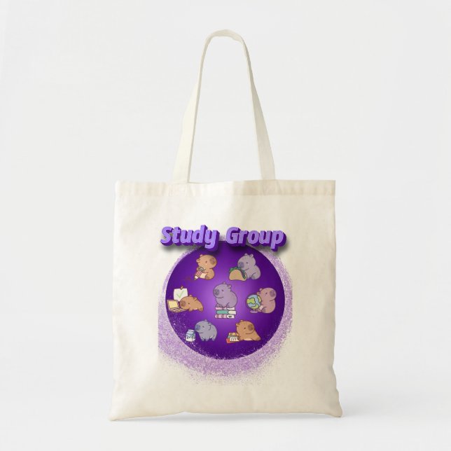 Capybara Study Group Tote Bag (Front)