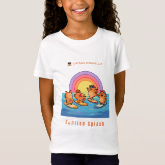 Capybara Summer Club Sunrise Splash – Cute Capybar T-Shirt