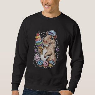 capybara sweets doughnuts cupcakes candies sweatshirt