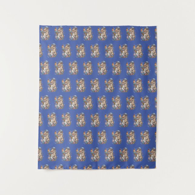 capybara sweets doughnuts cupcakes candies tapestry (Front)