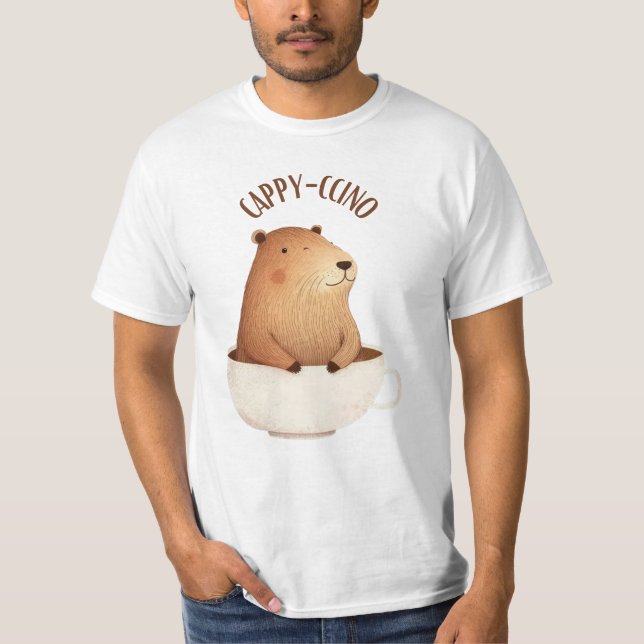 Capybara T-shirt Cappyccino Fun (Front)