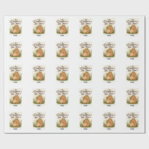 Capybara Tea Time Cute Capybara Drinking Tea Fun Wrapping Paper