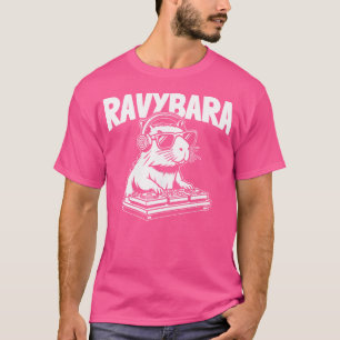 Capybara Techno Electro Rave Clubbing Raver Ravyba T-Shirt
