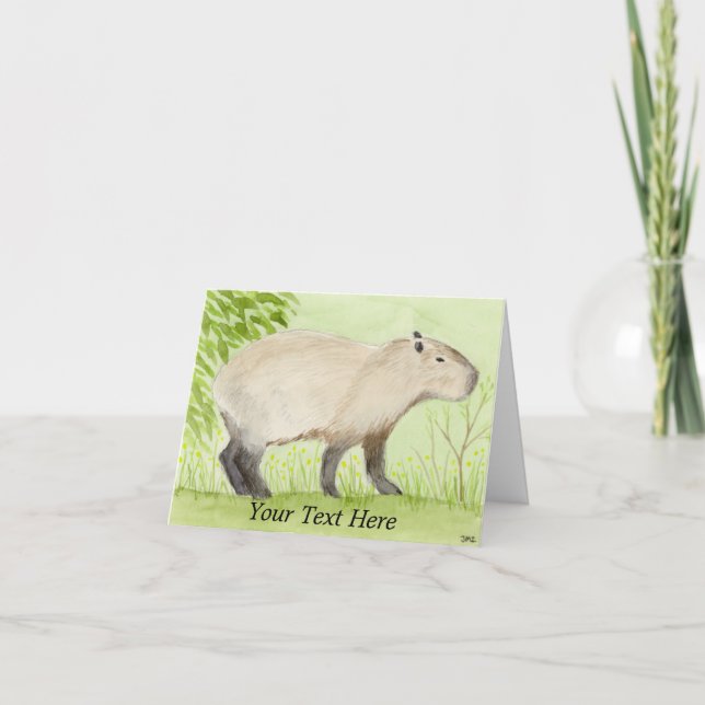 Capybara Thank You Card (Front)