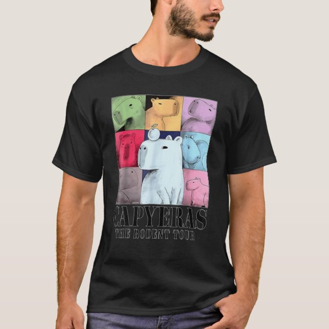 Capybara The Rodents Capy Tour Meme Graphic Summer T-Shirt (Front)