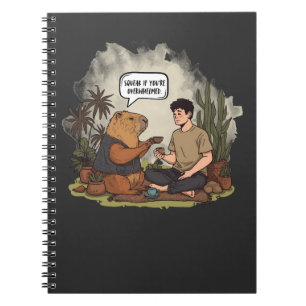 Capybara Therapy Time Squeak If You're Overwhelmed Notebook