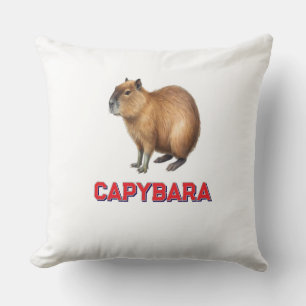 Capybara throw pillow for home