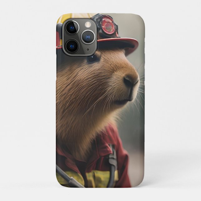 "Capybara to the Rescue: Firefighter Extraordinair Case-Mate iPhone Case (Back)