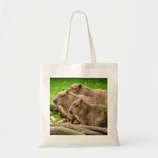 Capybara Trio Tote Bag (Front)
