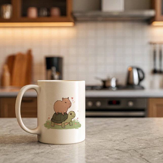 Capybara & Turtle Mug | Cute Animal Friendship  (Creator Uploaded)