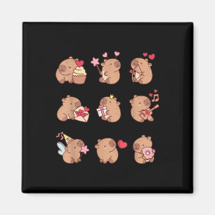 Capybara Valentine Funny Capy Animals Lovers Uni K Magnet
