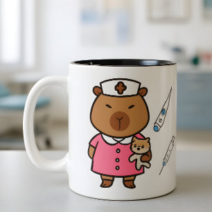 Capybara Vet Nurse Mug   Cute Veterinary Coffee 