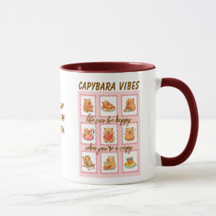CAPYBARA VIBES Custom Cute Life is Happy as Capy Mug