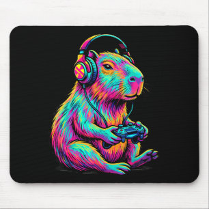 Capybara Video Games Gamer Funny Gaming Graphic Ki Mouse Mat