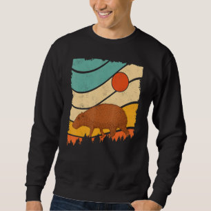 Capybara Vintage Retro Style Awesome giant cavy ro Sweatshirt