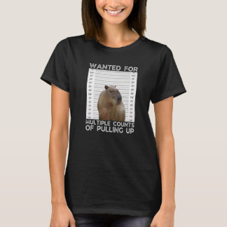 Capybara Wanted for Multiple Counts of Pulling Up T-Shirt