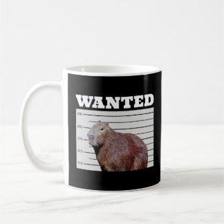 Capybara Wanted Poster Animal Lover Capybara  Coffee Mug