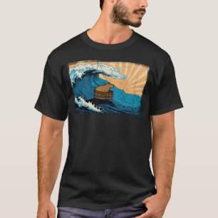 Capybara Wave Surfing Animal Capibara T-Shirt
