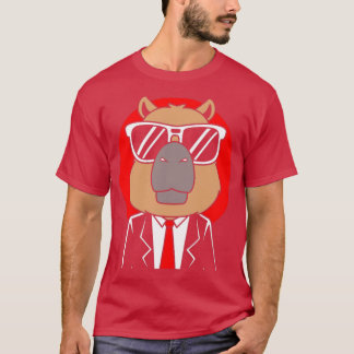 Capybara Wearing Tuxedo Funny Capybara  T-Shirt