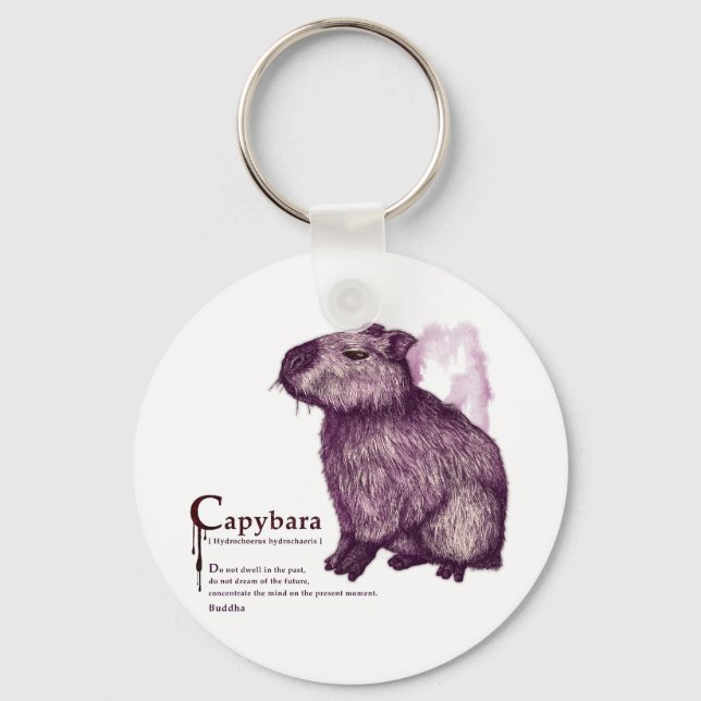 capybara - wine key ring (Front)