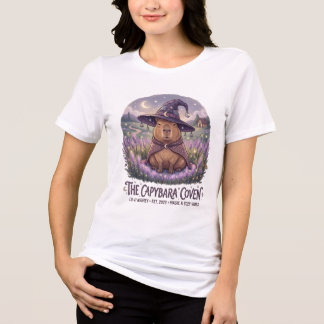 Capybara Witch Shirt Cottagecore Lavender Tee