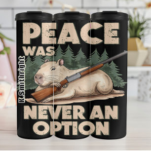Capybara with Shotgun Graphic Thermal Tumbler