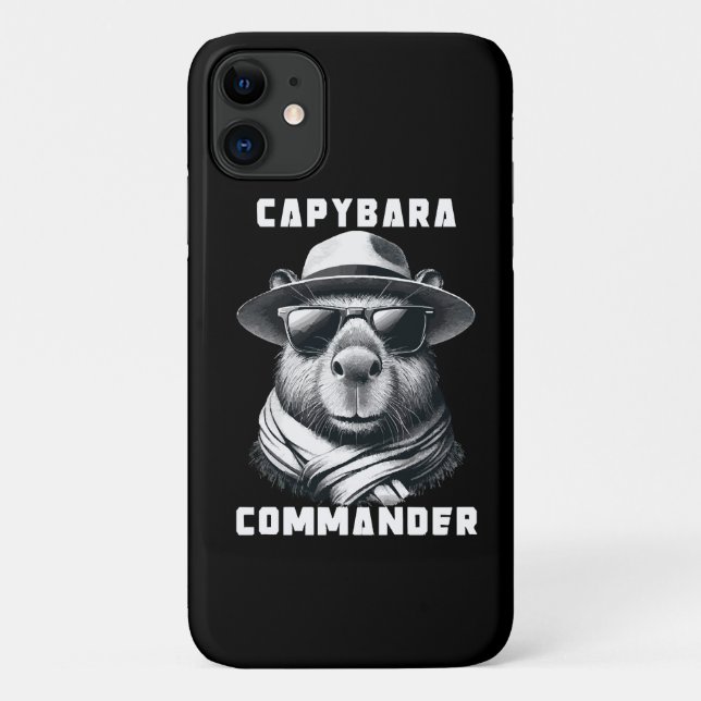 Capybara With Sunglasses Capy Commander Case-Mate iPhone Case (Back)