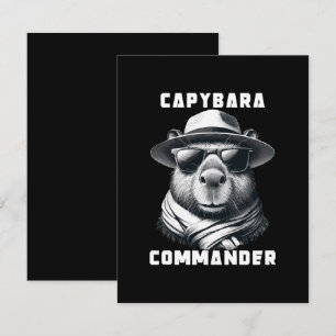 Capybara With Sunglasses Capy Commander Enclosure Card