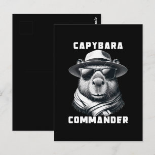 Capybara With Sunglasses Capy Commander Postcard