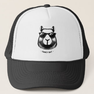Capybara with Sunglasses Funny Animal Illustration Trucker Hat