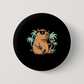 Capybara With Tail - Chill Vibe 6 Cm Round Badge
