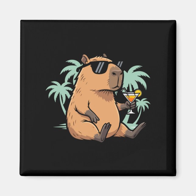 Capybara With Tail - Chill Vibe Magnet (Front)