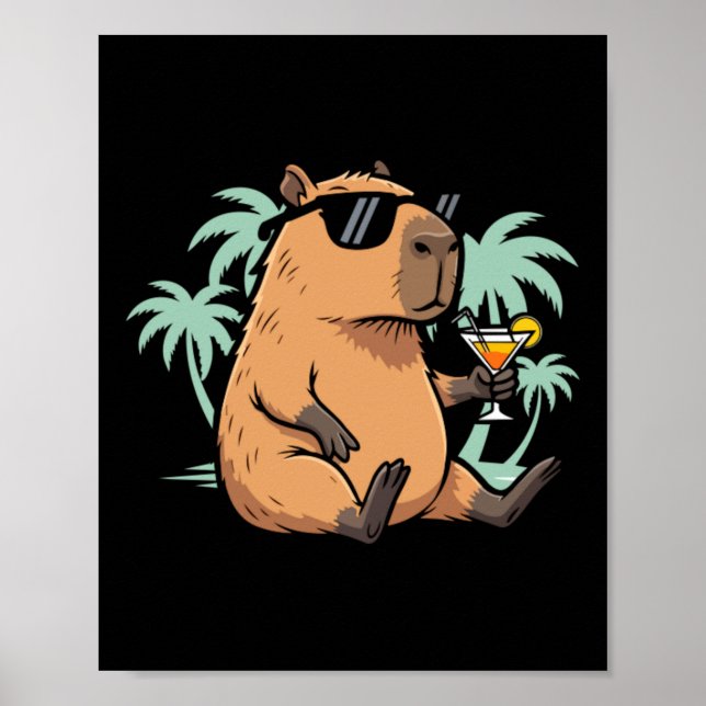 Capybara With Tail - Chill Vibe Poster (Front)
