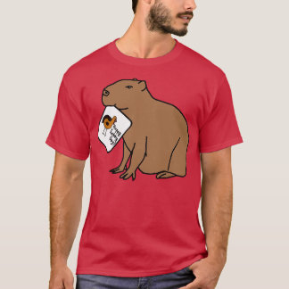 Capybara with Thanksgiving Turkey Greetings T-Shirt