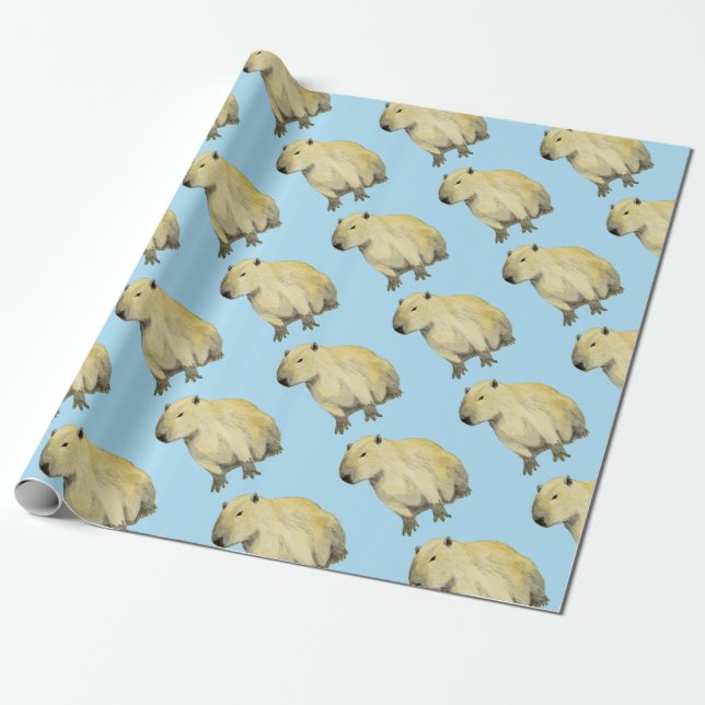 Capybara Wrapping Paper (Unrolled)