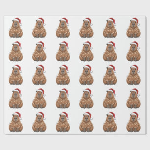 Capybara Xmas Matching Funny Santa Wrapping Paper